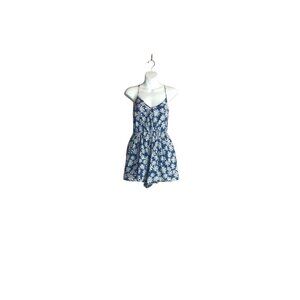 American Eagle Blue Daisy Print Romper